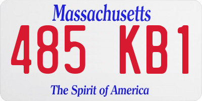 MA license plate 485KB1