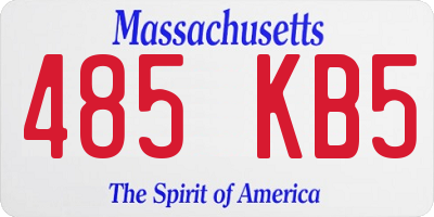 MA license plate 485KB5