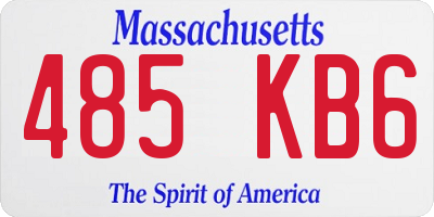 MA license plate 485KB6