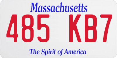 MA license plate 485KB7