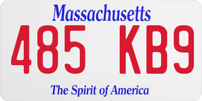 MA license plate 485KB9