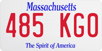 MA license plate 485KG0