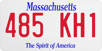 MA license plate 485KH1