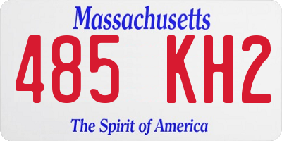 MA license plate 485KH2