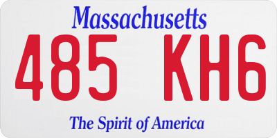 MA license plate 485KH6