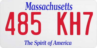 MA license plate 485KH7