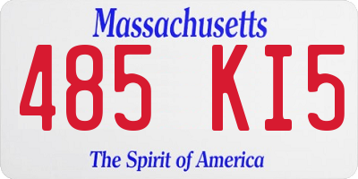 MA license plate 485KI5