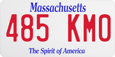 MA license plate 485KM0