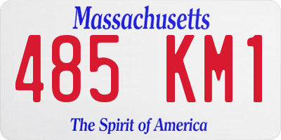 MA license plate 485KM1