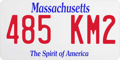MA license plate 485KM2