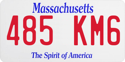 MA license plate 485KM6