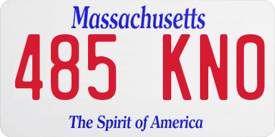 MA license plate 485KN0