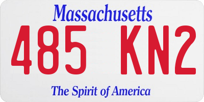 MA license plate 485KN2