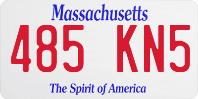 MA license plate 485KN5