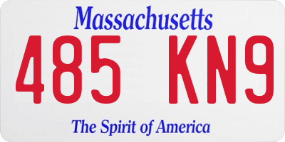 MA license plate 485KN9
