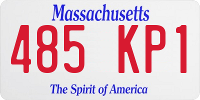 MA license plate 485KP1
