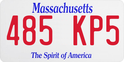 MA license plate 485KP5