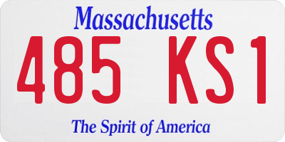 MA license plate 485KS1