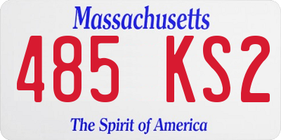 MA license plate 485KS2
