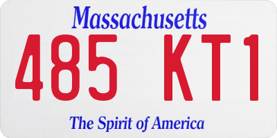 MA license plate 485KT1