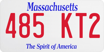 MA license plate 485KT2