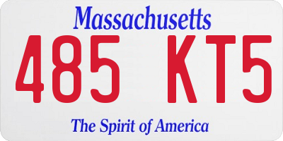 MA license plate 485KT5