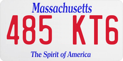 MA license plate 485KT6