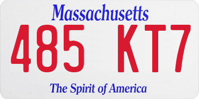 MA license plate 485KT7
