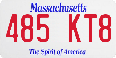 MA license plate 485KT8