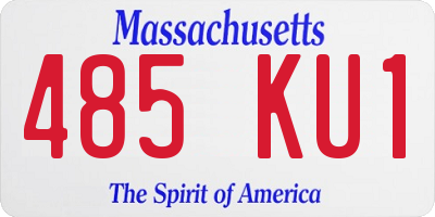 MA license plate 485KU1