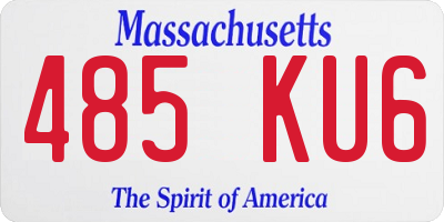 MA license plate 485KU6