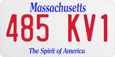 MA license plate 485KV1
