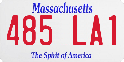 MA license plate 485LA1