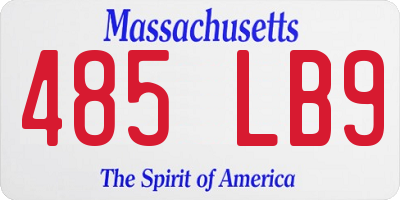 MA license plate 485LB9