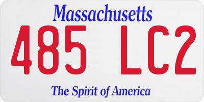 MA license plate 485LC2