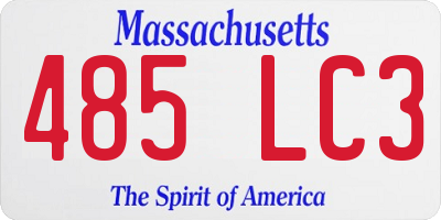 MA license plate 485LC3