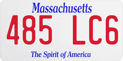 MA license plate 485LC6