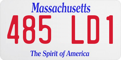 MA license plate 485LD1