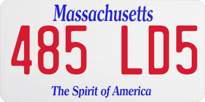 MA license plate 485LD5