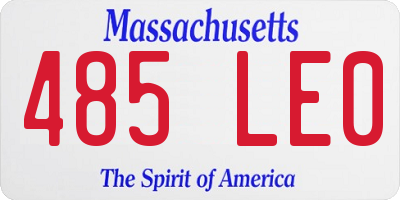 MA license plate 485LE0