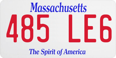 MA license plate 485LE6
