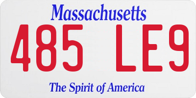 MA license plate 485LE9