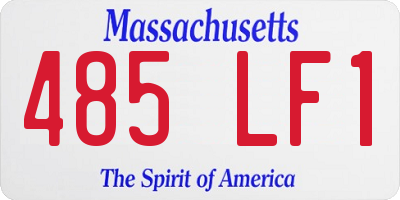 MA license plate 485LF1