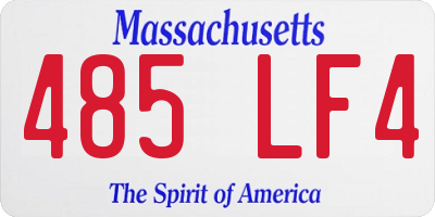 MA license plate 485LF4
