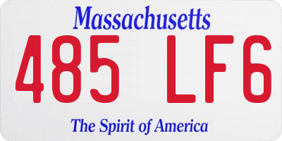 MA license plate 485LF6