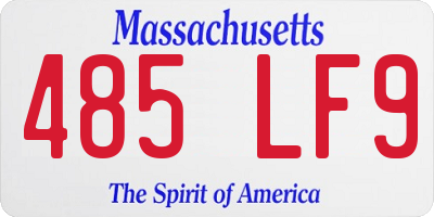 MA license plate 485LF9