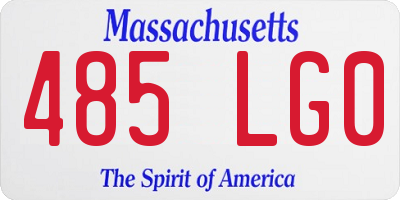 MA license plate 485LG0
