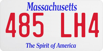 MA license plate 485LH4