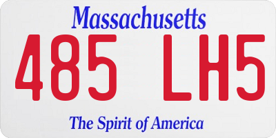 MA license plate 485LH5