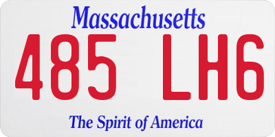 MA license plate 485LH6